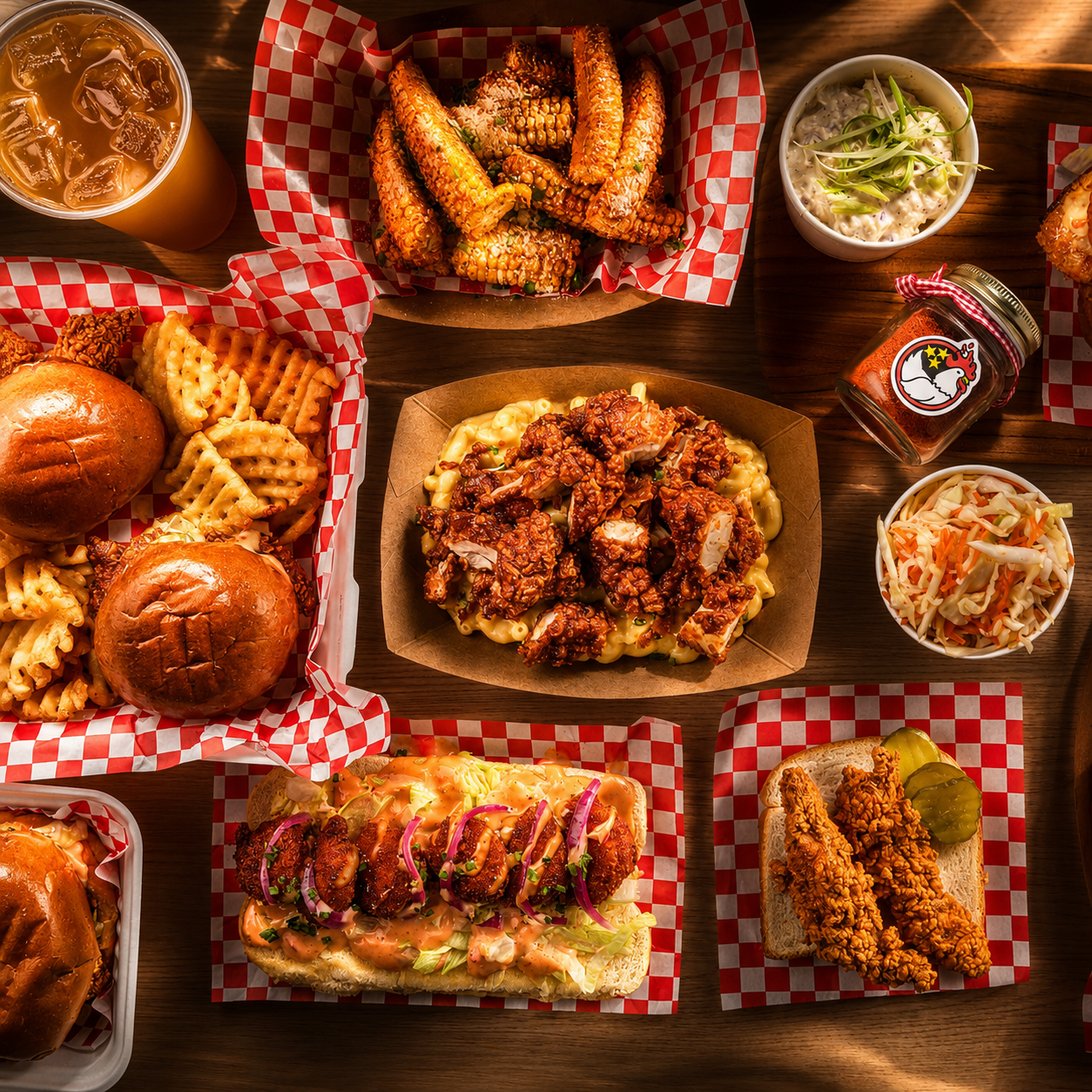 Chen Chen's signature Nashville hot chicken sandwich meal combo